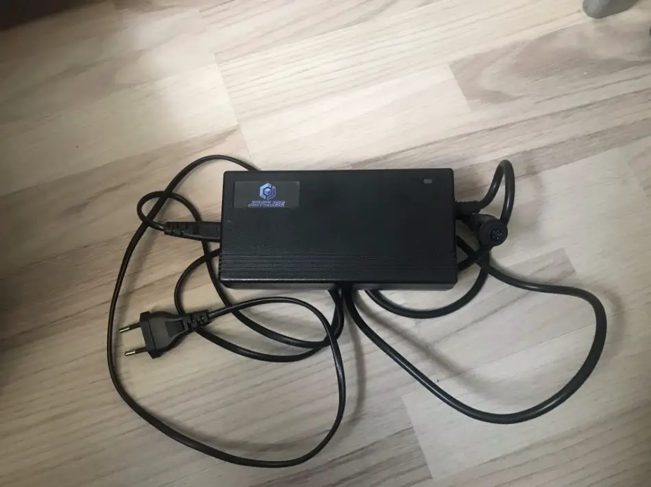 ebike charger on floor