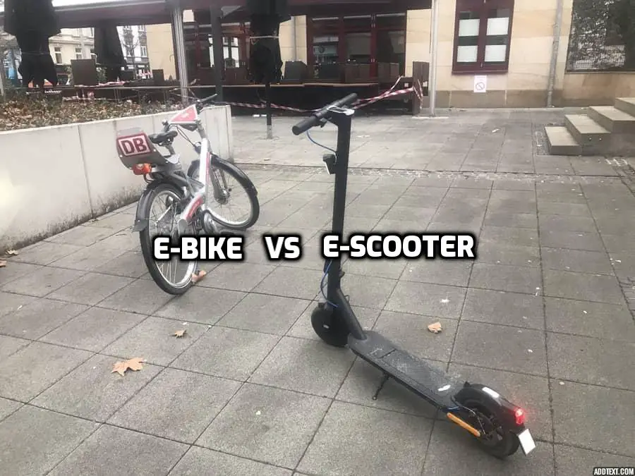 ebike vs escooter on the street